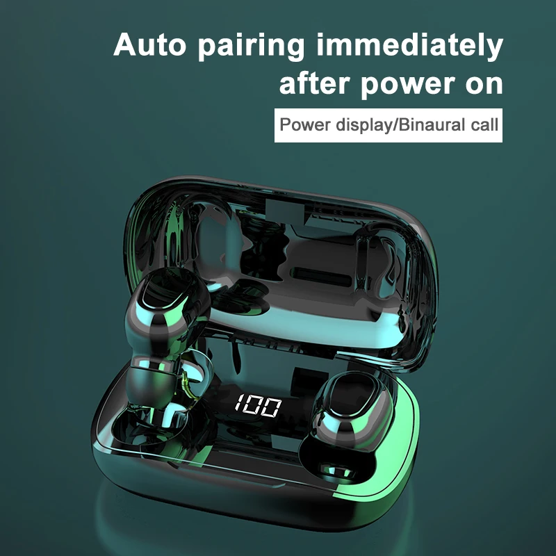 

Bluetooth 5,0 беспроводные наушники-вкладыши TWS Беспроводные наушники с микрофоном, наушники LED дисплей обозначения мощности гарнитура с микрофо...
