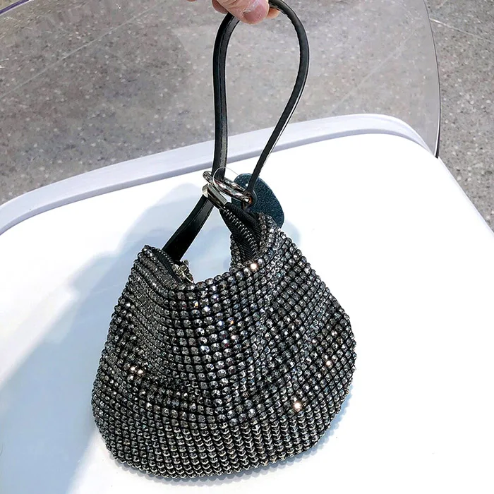 

Bling Rhinestone Evening Bag Women Luxury Diamond Soft Dinner Party Small Clutch Purses ladies Fashion Small Square Handbag