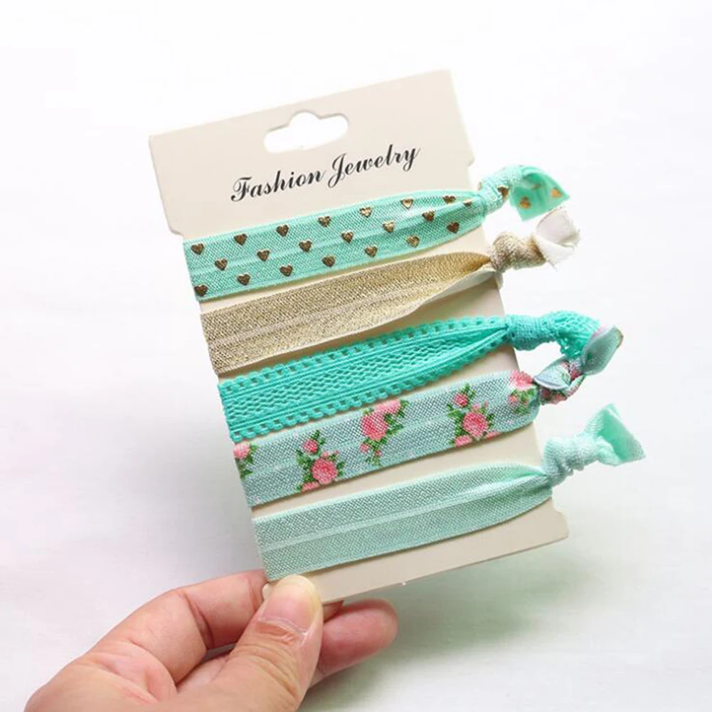 

6Pcs Scrunchies Hair Ring Printed Knot Hair Ties Rope Bracelet Women Ponytail Hair Accessories Girls Hairbands Gifts Headband