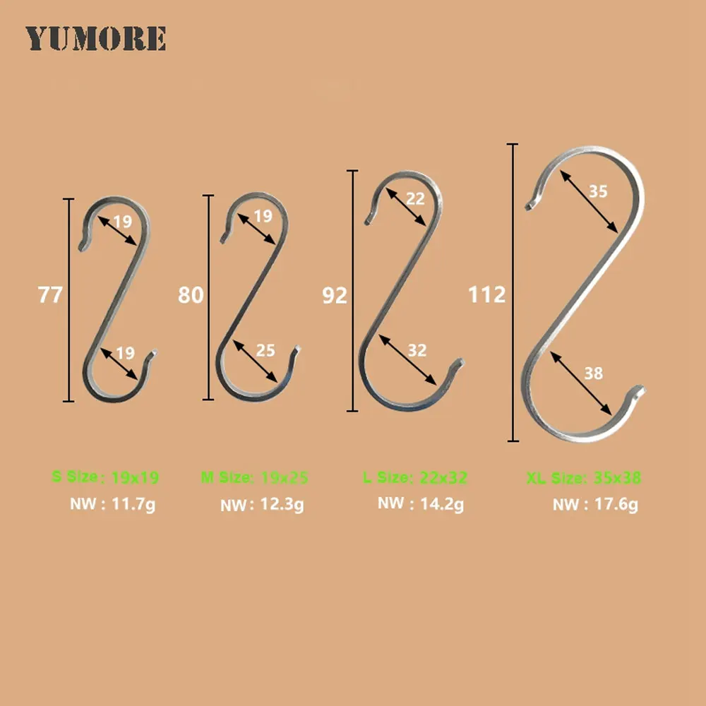 Бесплатная доставка заводской поставщик плоский S образный крючок размер L