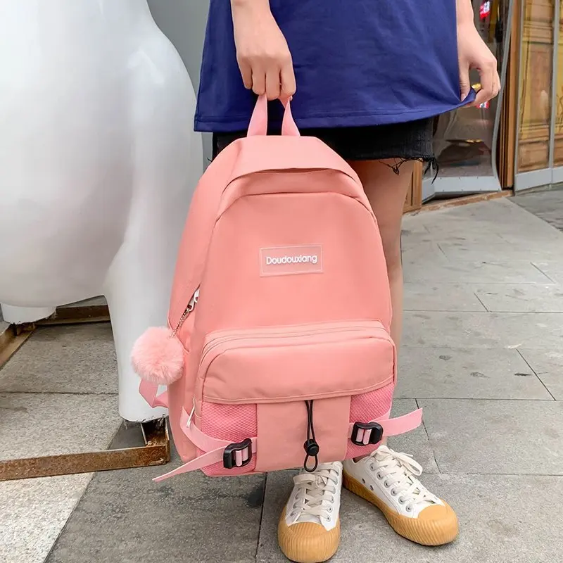 

4 piece set Kawaii Women backpack Casual School backpack Cute New school bags for teenagers girl