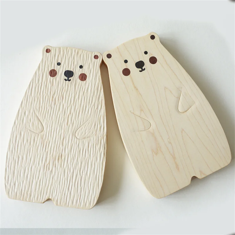 Деревянная доска с медведем тарелка для хлеба разделочный блок милая форма