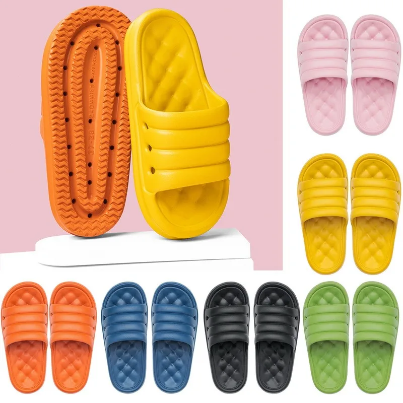 

2021Bathroom Slippers Fashion Thick Sole Soft EVA Indoor Non-slip Sandals Casual Beach Unisex Platform Men Women Home Shoes