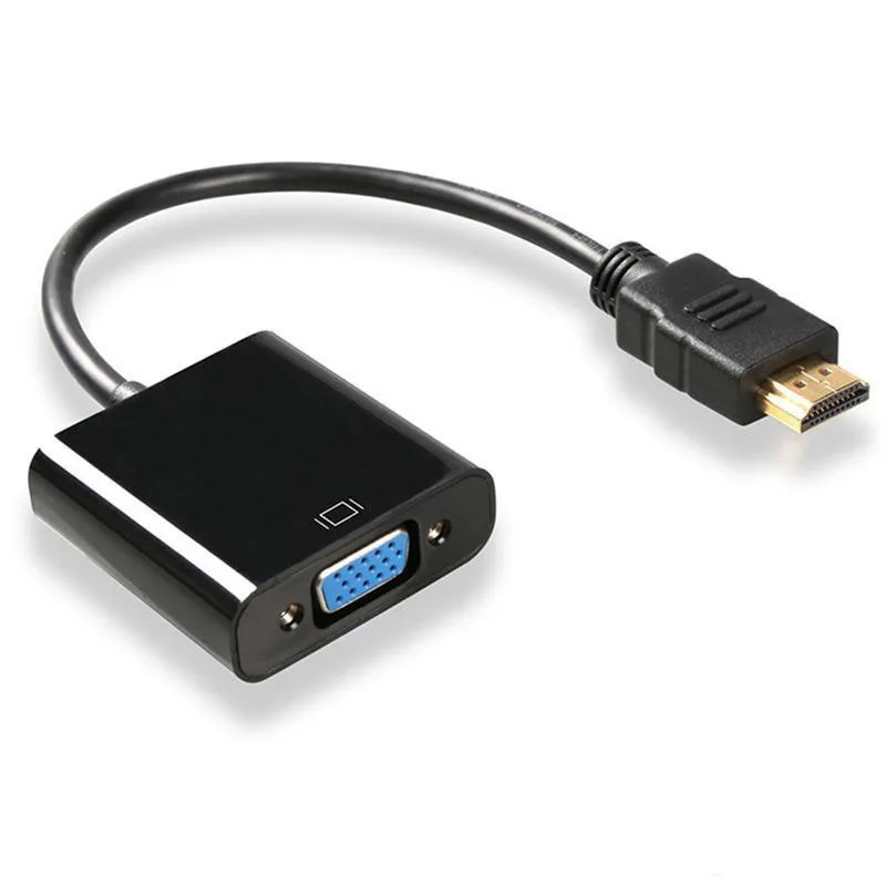 Переходник Папа-мама 1080P HDMI-совместим с VGA-совместимый адаптер цифро-аналоговый