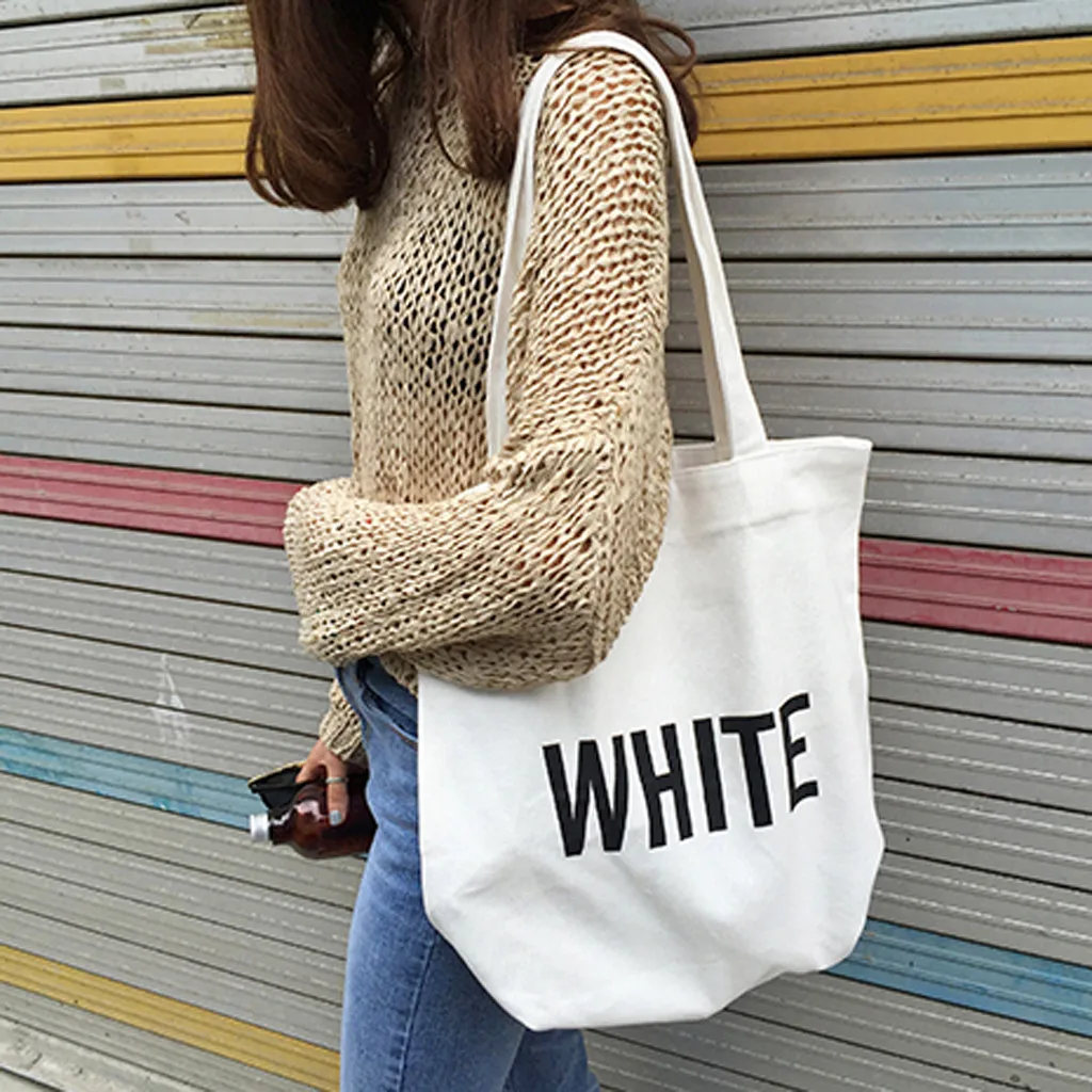 2019 модная прочная Женская Студенческая сумка на одно плечо из хлопка и льна