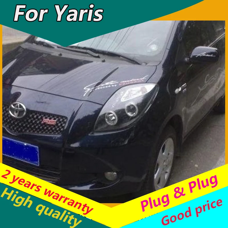 

Автомобильный Стайлинг KOWELL для Toyota Yaris светодиодный ные фары ангельские глазки с 2005 по 2012 год, черный цвет