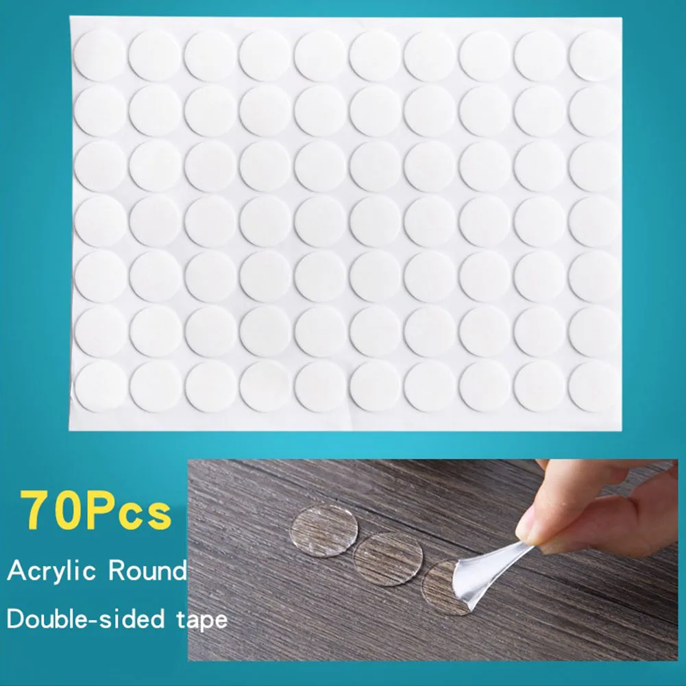 70 шт украшения круглый водонепроницаемый стикер пасты бесшовный клей бесследный