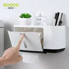 Коробка для туалетной бумаги ecoco, водонепроницаемая коробка для салфеток, держатель рулона бумаги без гвоздей, дозатор бумаги для ванной комнаты, кухни, туалета
