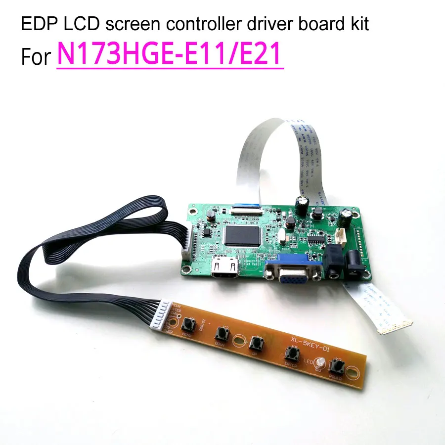 Для N173HGE-E11/E21 1920*1080 EDP WLED ноутбук ПК ЖК-экран 17," 30 pin HDMI VGA контроллер дисплея плата драйвера карточка ручная работа комплект
