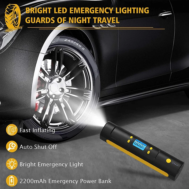 Precio Compresor De Aire Portátil, Bomba Neumática, 150 Psi, Bomba De Neumáticos Con Indicador, Pantalla Lcd, Varios Vehículos