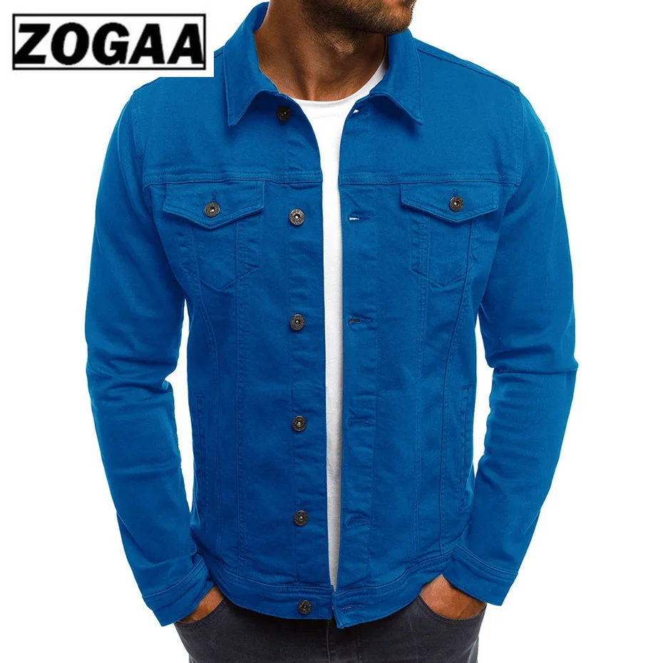 Zogaa Весенняя новинка джинсовая куртка одноцветная простая брендовая в режиме