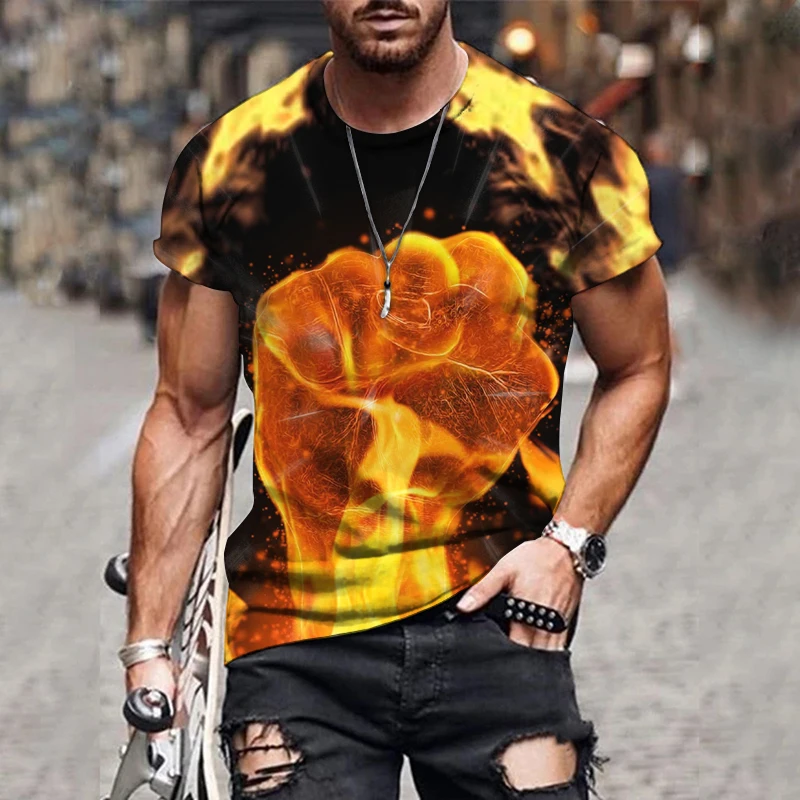 

2021 hot styleMen's European and American style polyester material motorcycle fashion T-shirt O-neck comfortable Tees