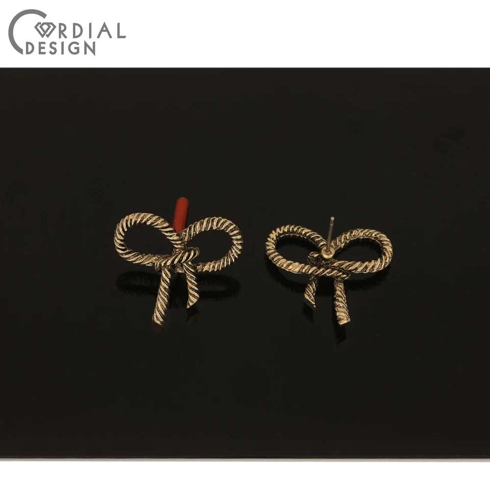 

Cordial Design 100Pcs 23*25MM Jewelry Accessories/Bowknot Shape/DIY/Antique Gold/Earrings Stud/Jewelry Findings & Components