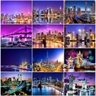 Алмазная живопись сделай сам, полная квадратная Бриллиантовая вышитая городская светильник лая мозаика, Новое поступление, украшение ручной работы для хобби