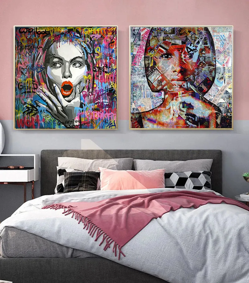

Abstract Character Wall Art Graffiti Movie Star Canvas Painting Popular Poster Interior Home Decoration Mural(No Frame)