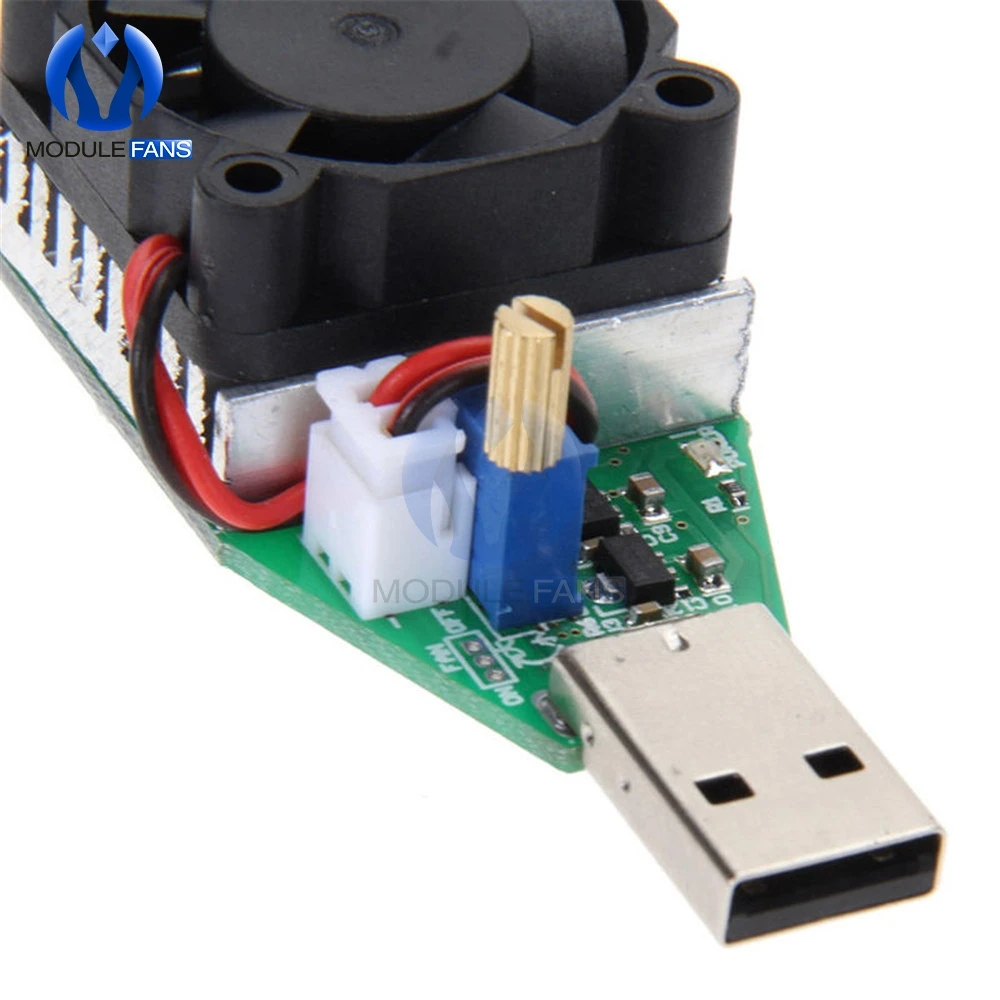 Электронный испытательный нагрузочный резистор USB интерфейс Батарея разрядка Емкость тест er вентилятор регулируемый ток модуль Плата 15 Вт DC 3 в