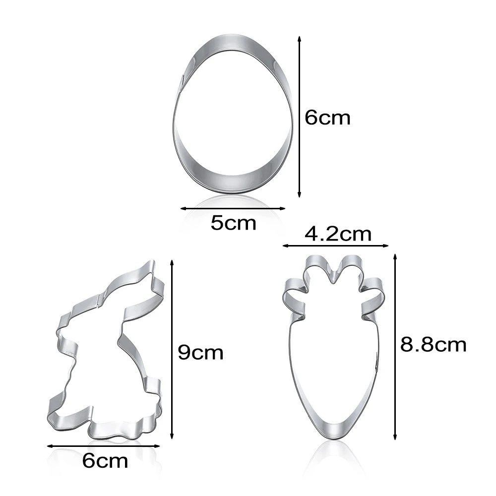 1 шт. нержавеющая сталь пасхальное яйцо кролик редиска формочка для печенья форма