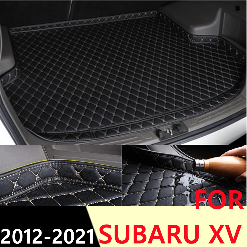

SJ High Side Waterproof Car Trunk Mat Tail Boot Tray Liner Cargo Rear Pad Accessories For SUBARU XV 2012 2013 2014-2021