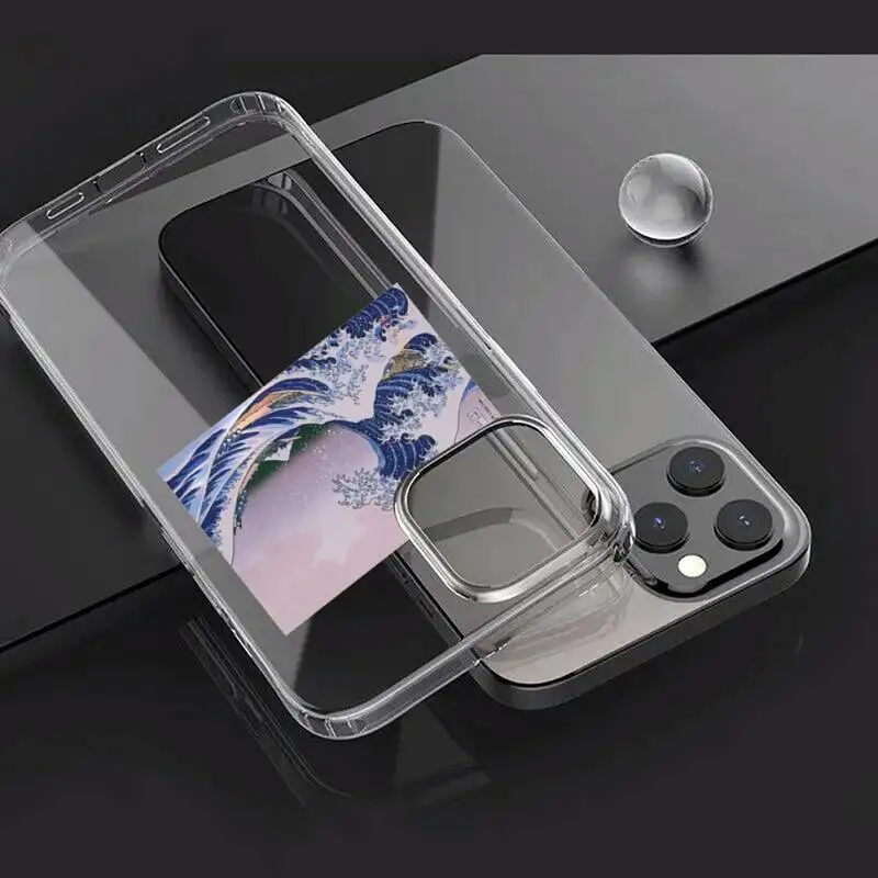 

Japan style The Big Wave of kanagawa Phone Case Transparent for iPhone Samsung A S 11 12 6 7 8 9 30 Pro X Max XR Plus lite