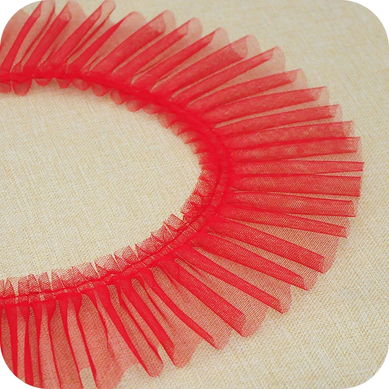 Сетчатая плиссированная кружевная лента 10 см сделай сам ткань для шитья и одежды