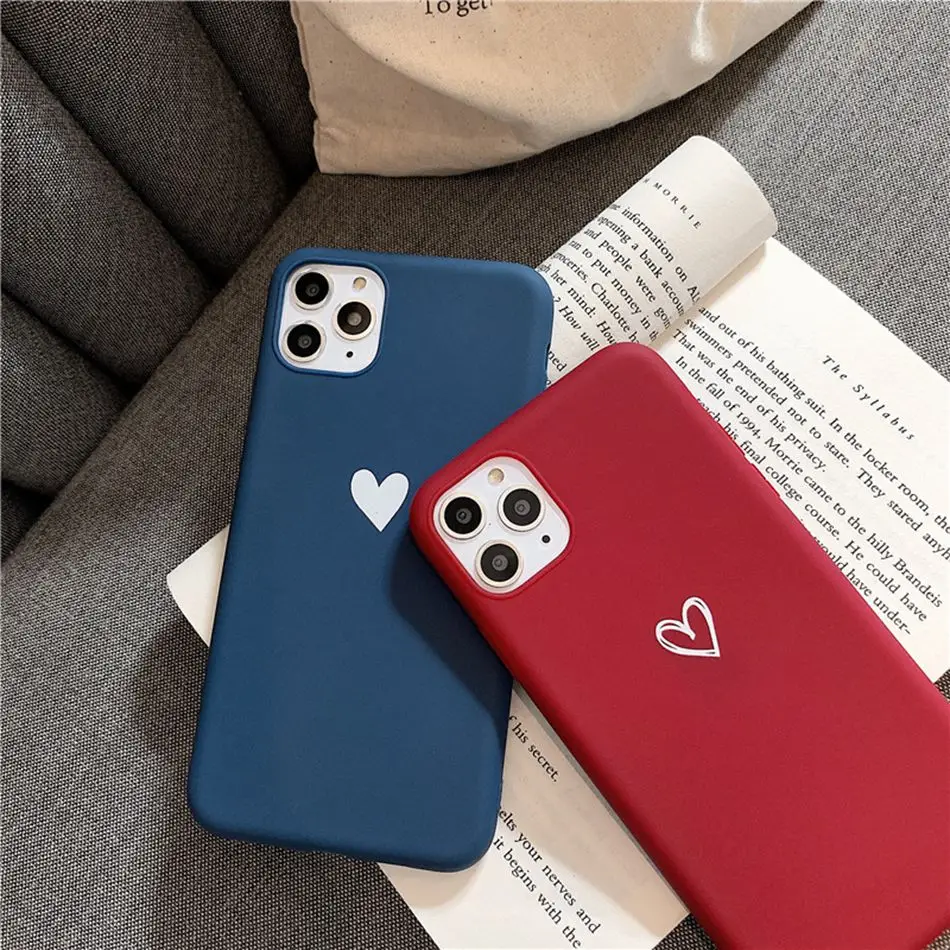 Для iPhone 11 Pro XS чехол для max xr Love задняя крышка с принтом сердца X 7 8 Plus 6 6S ретро милые