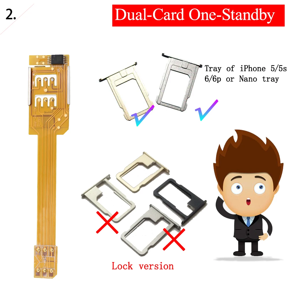 

Hot Sales!! Dual 2 Sim Card Adapter TF Hybrid Device For For Android For iPhone 4 4S 4plus Samsung Nano SIM card adapter