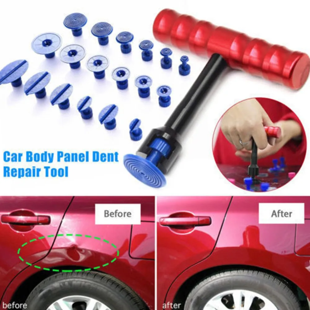 

Car Dent Repair T Shape Dent Puller Removing Dents Car Auto Body Repair Suction Cup Slide Tool Hammer Kit Auto Car Repair Tool