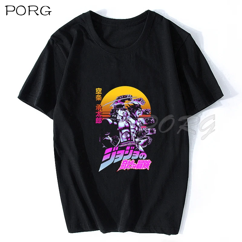 Ретро Джотаро Adventure Мужские футболки модные дизайнерские мужские повседневные