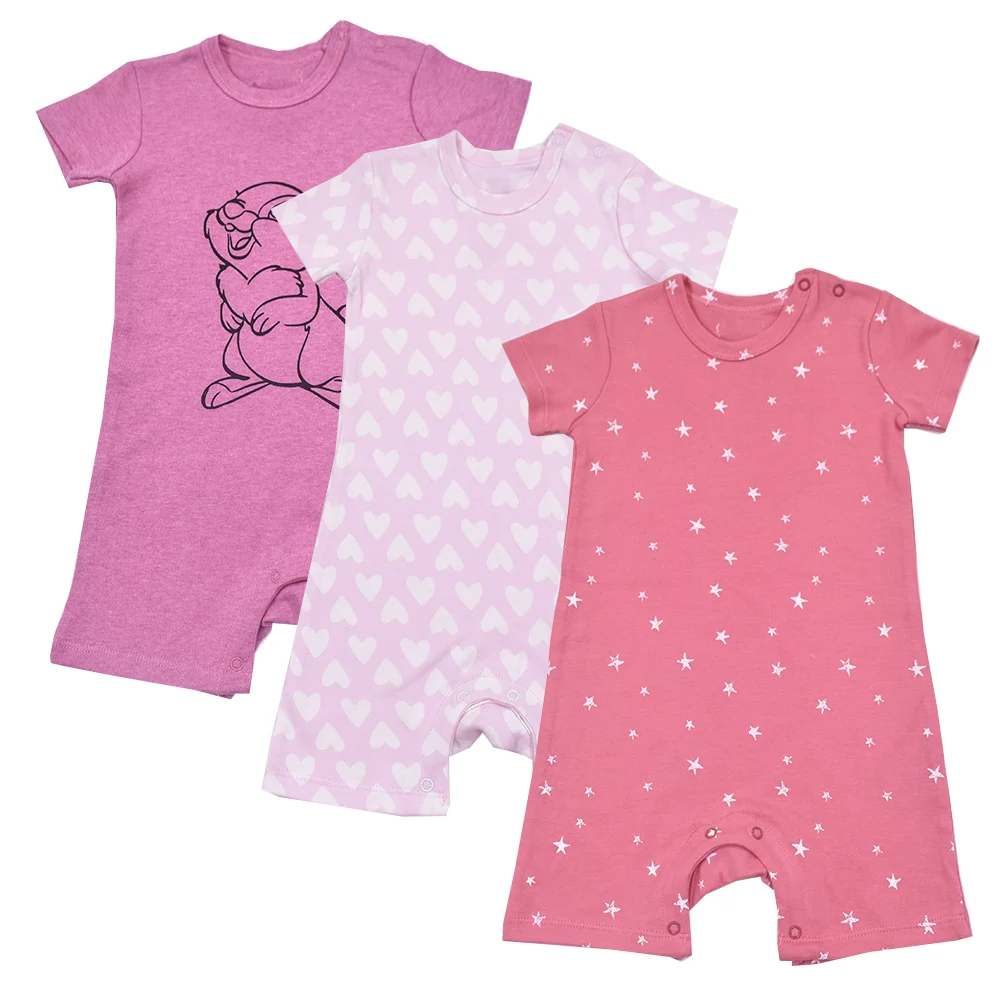 Комбинезон детский 3 шт./лот хлопковый с коротким рукавом | Детская одежда и обувь