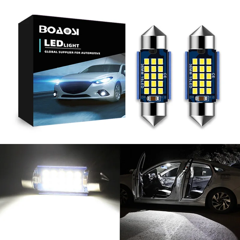 

2x Festoon 31mm 36mm 39mm 41mm LED Bulb C5W C10W Super Bright 2016 SMD Canbus Error Free Auto Interior Doom Lamp Car Styling Lig