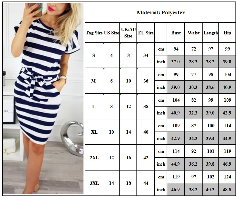 

New Summer Women Dresses Casual Short Sleeve O-Neck Striped Plus Size Slim Bodycon Dress Female Solid Pockets Midi Cotton Dress