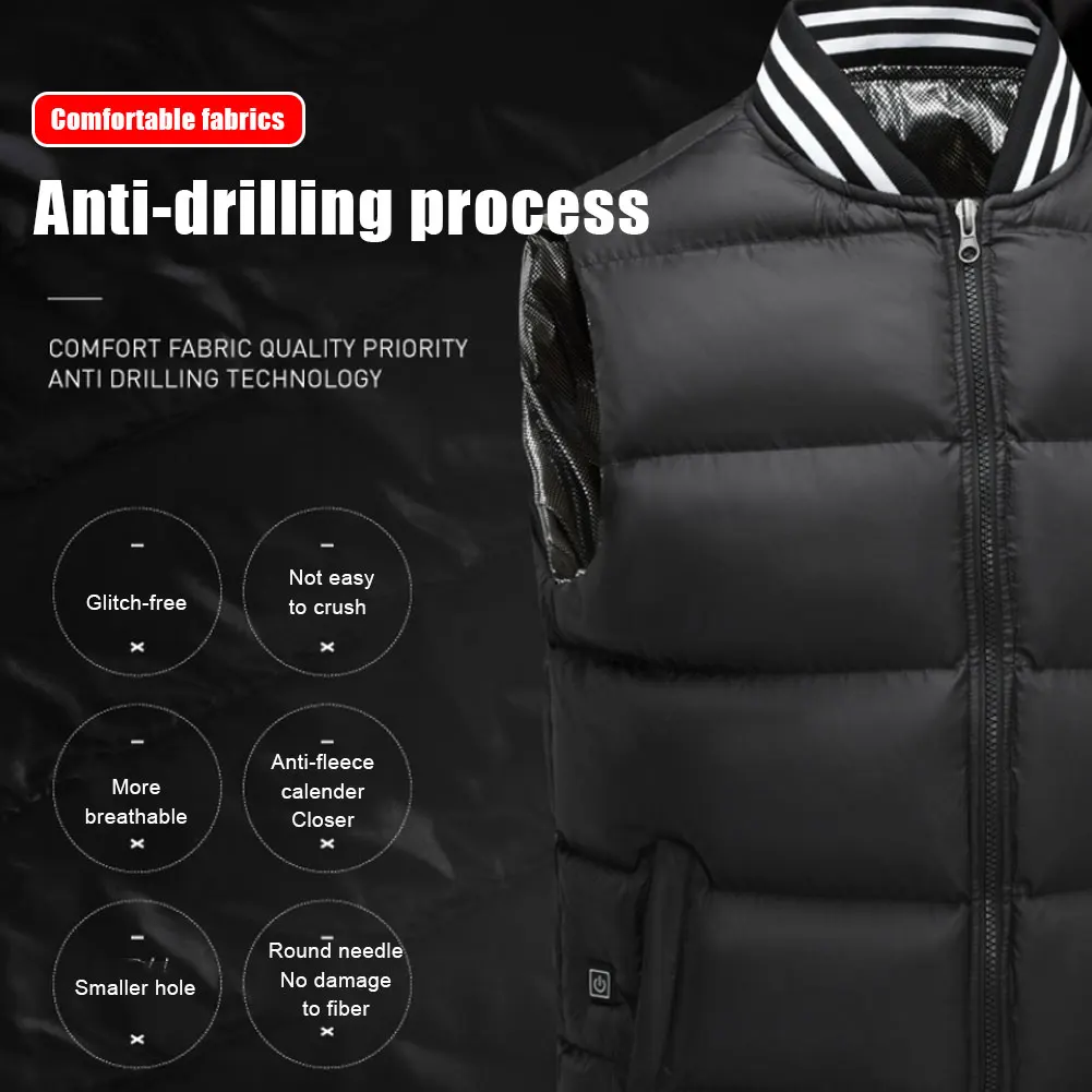

5 Zone Smart Heating Vest with USB Charging Heating Vest Men and Women of Outdoor Board Fishing Warm Clothing