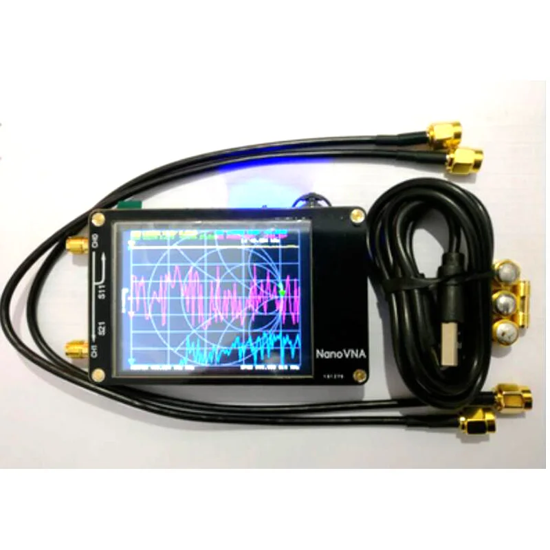 Встроенный аккумулятор и металлический щит NanoVNA VNA 2 8 дюйма ЖК дисплей HF UHF УФ
