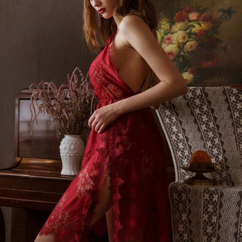 Новое сексуальное ночное кружевное платье Babydoll с v образным вырезом и открытой
