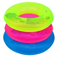 1pcs swimming rings pool float inflatable swim ring tube for baby kid adult fluorescent life ring buoy random color