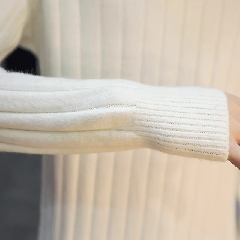 

Turtleneck Half Men Cotton Pullover Autumn Winter Warm Slim Fit Solid Long Sleeve Clothes Knitted Casual Male Sweater Pull Homme