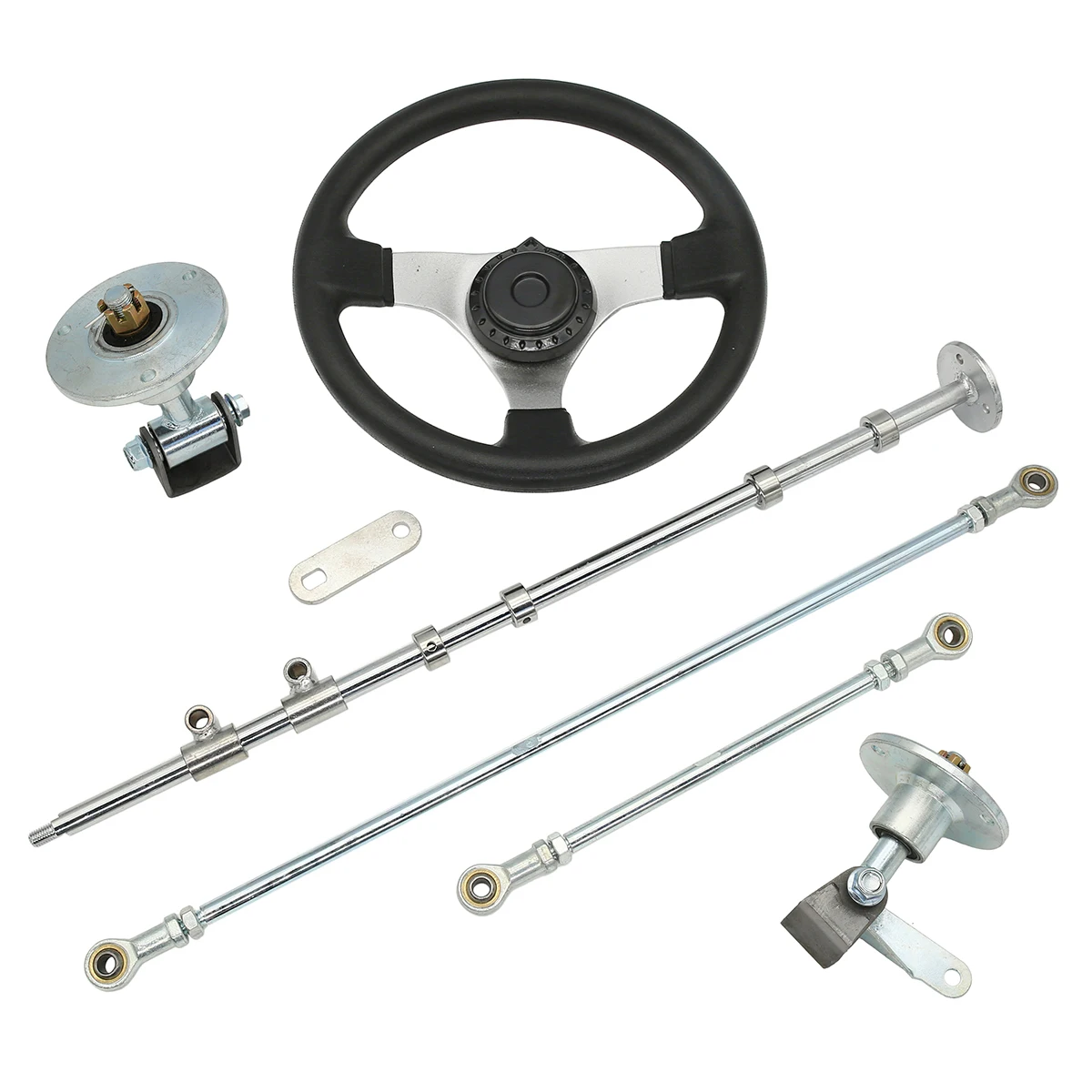 

Распорка для карт UTV 168cc, шарнирный стержень и 6 дюймовый фланец, Передняя рулевая Шестерня вездехода, шарнирная тяга и ступица колеса