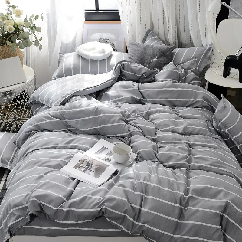 

Aloe Cotton Four-piece Custom-made Skin-friendly Sanding Three Sets of Student Dormitory Bedding Products Bedding Set Queen