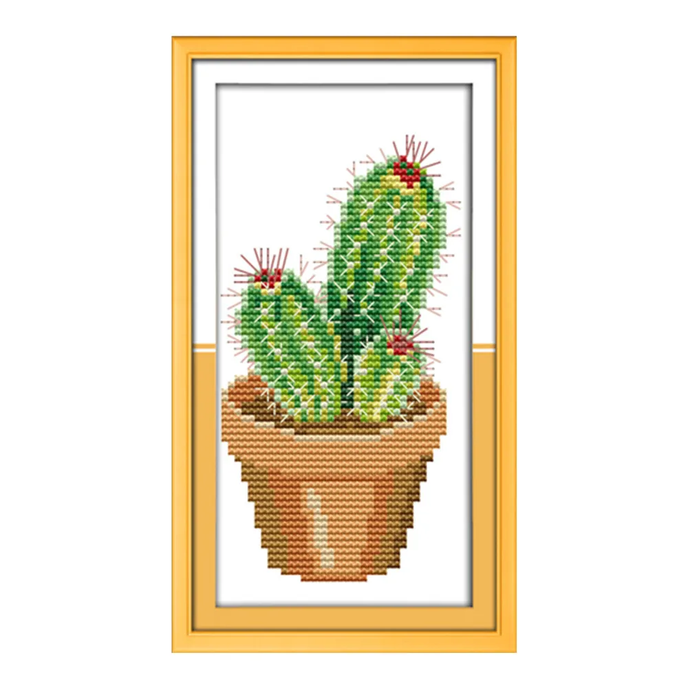 Набор для вышивки крестиком с изображением кактуса 14ct 11ct|handmade needlework|embroidery diycross