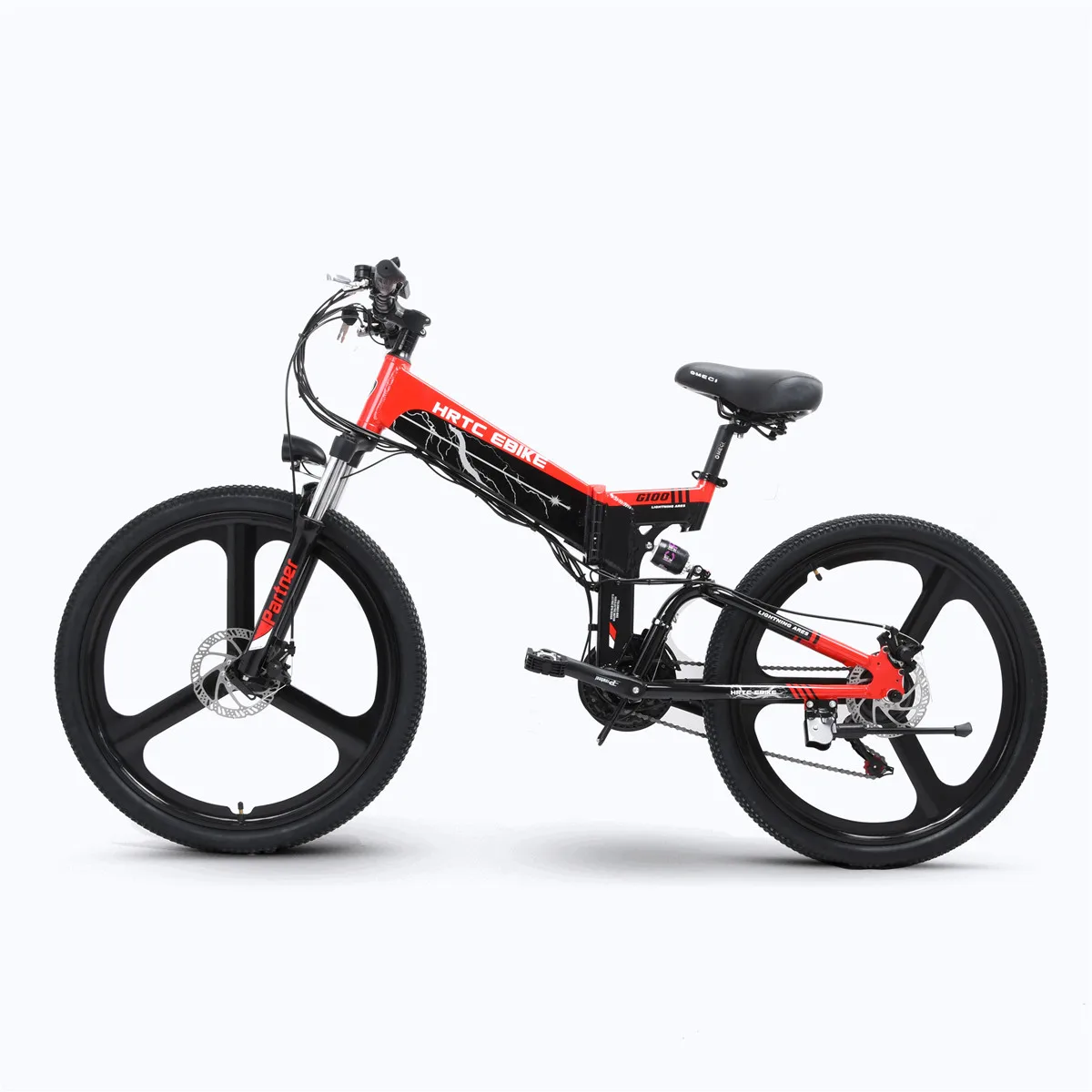 

Электрический горный велосипед, скрытая литиевая батарея, колеса 26 дюймов, 48 В, Мотор заднего колеса 500 Вт, складной электровелосипед с мягко...