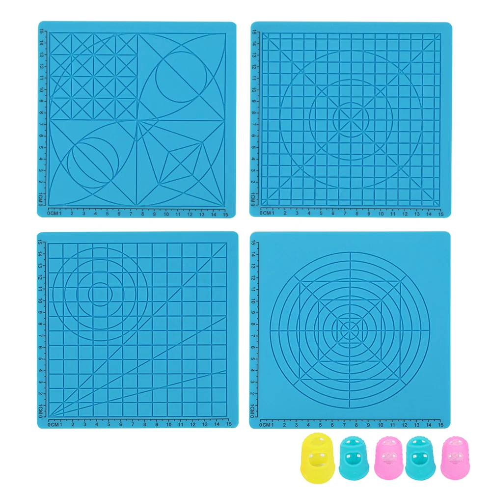 4 шт. силиконовый дизайнерский коврик 3D Печатающая ручка шаблоны для копирования