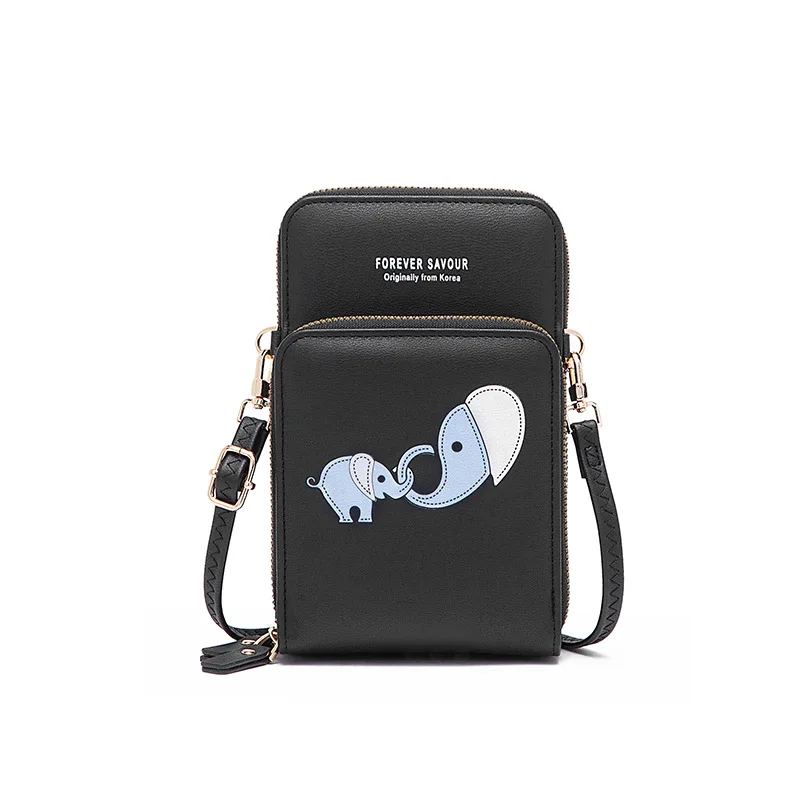

Summer Zipper Touch Screen Mobile Phone Bag Women's Messenger Bag Vertical Fashion Multifunctional Mini Wallet