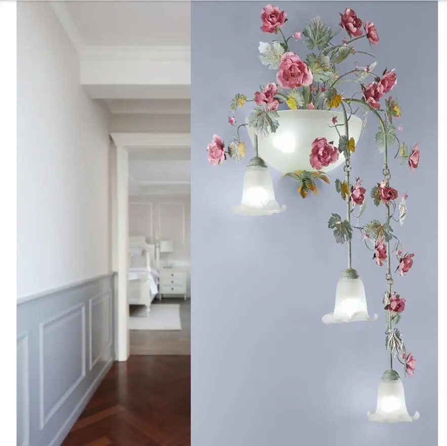 Decora 5 светильников D60 см H110 Цветочный настенный светильник Бра для гостиной