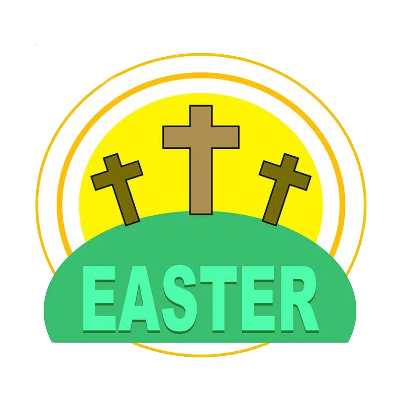 

13cm x 12cm For Easter Fine Car Stickers Auto Car Assessoires Decal Fashion Vinl Material Scratch-proof For JDM SUV