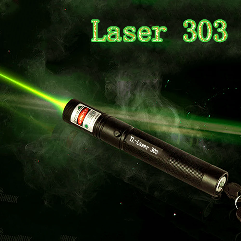 Лазерная указка зеленая 532 нм 5 мВт 303 лазерная ручка высокая мощность регулируемая Звездная головка горящая спичка лазер без батареи