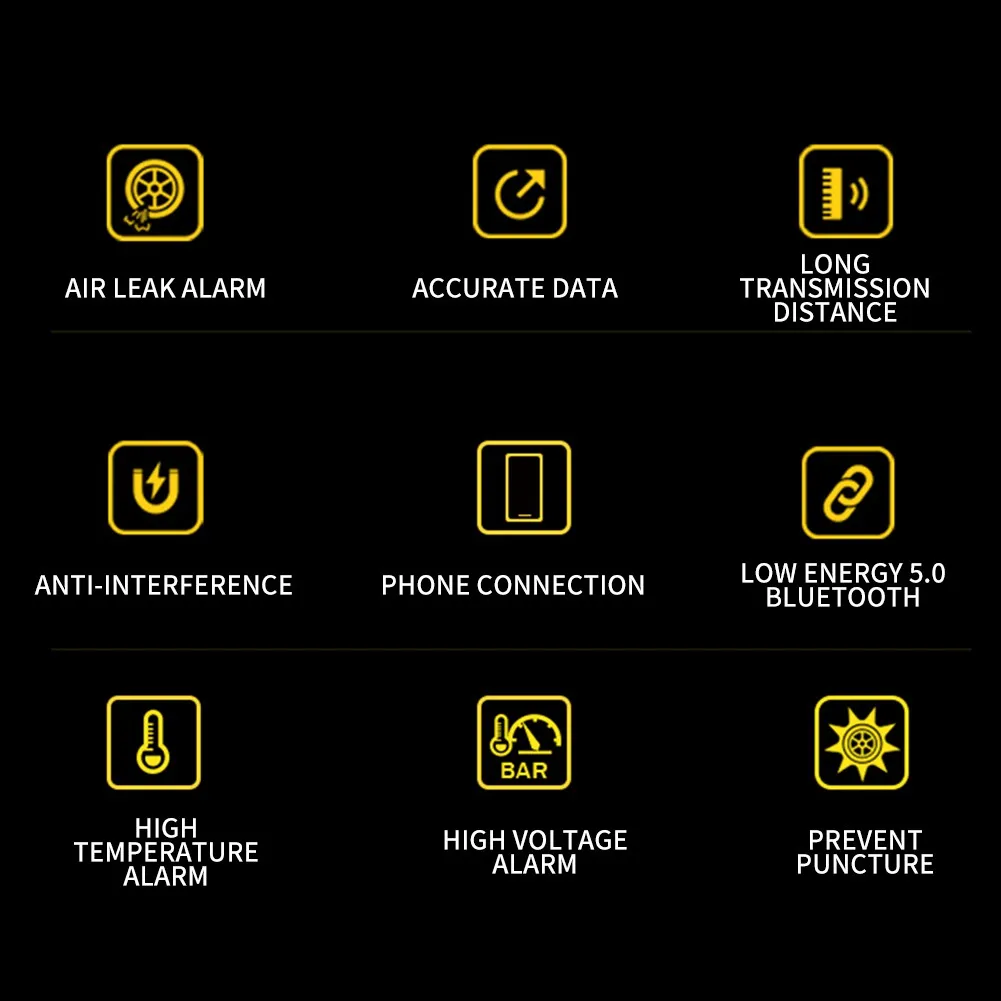 

Bluetooth Smart Car Tire Pressure Detector Universal External Sensor Professional Monitoring System