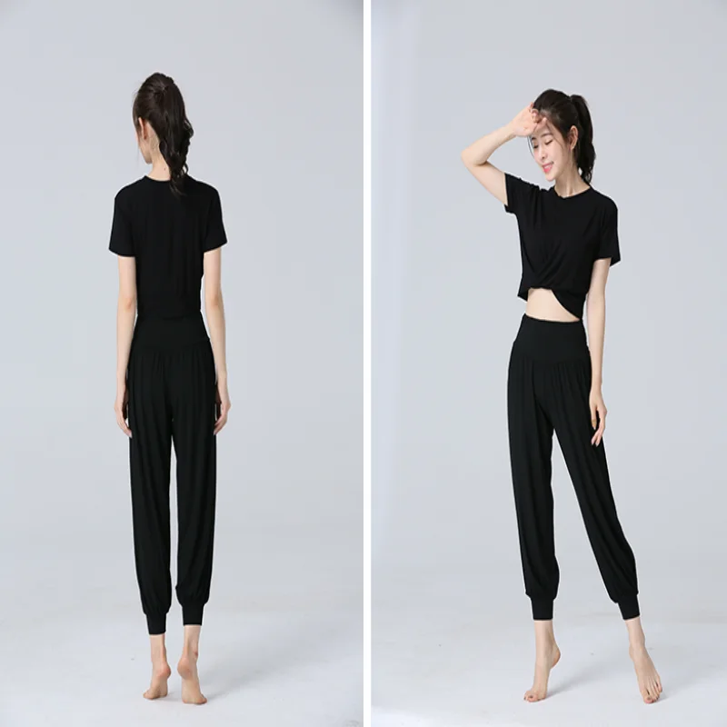 

New Contracted Design Style Fashion Women Belly Dance Clothing Dance Training Comfortable Elastic Long Modal Bottoms