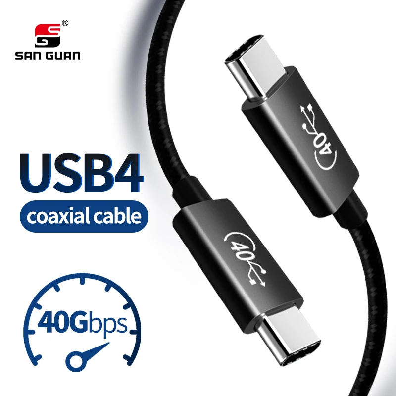 USB4 Gen3 USBC Cable PD 100W 5K/60Hz Compatible Thunderbolt4 3/DP/PCle USB-C to USB C 40Gbps USB4.0 Fast Cable for Mac Pro