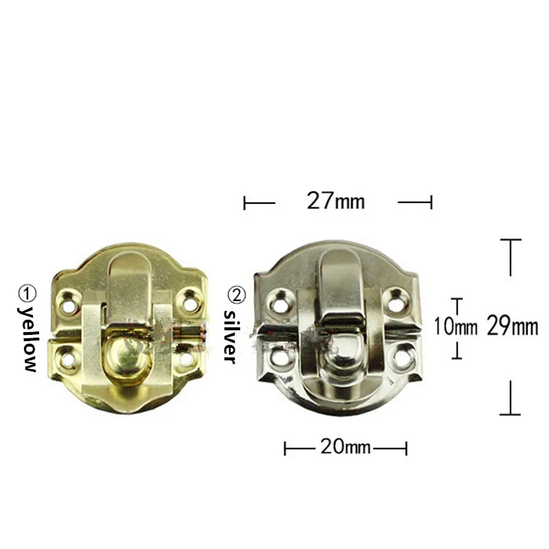 4 шт. 27x29 мм антикварная железная шкатулка для ювелирных изделий с замком и
