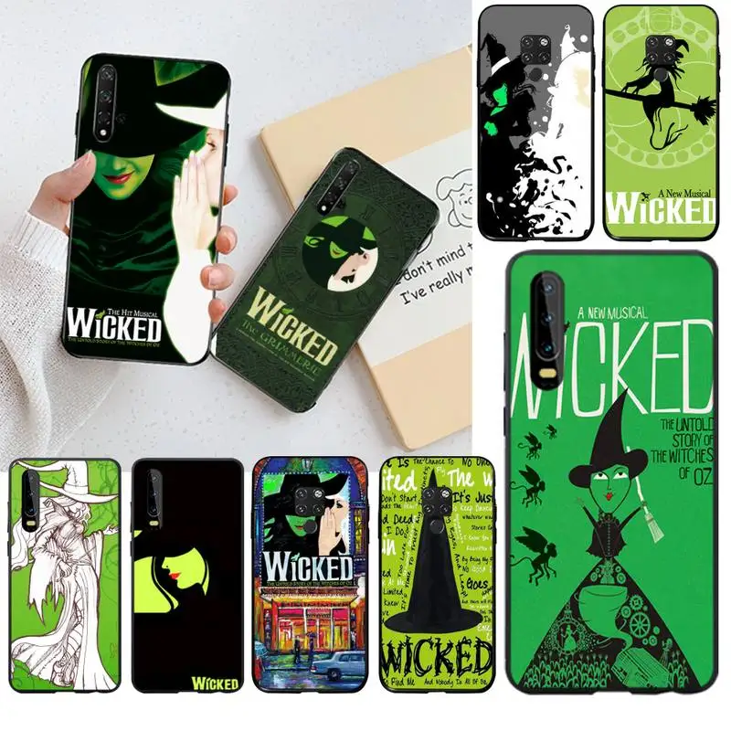

HUAGETOP New WICKED The Musical Silicone Black Phone Case for Huawei P40 P30 P20 lite Pro Mate 30 20 Pro P Smart 2019 prime